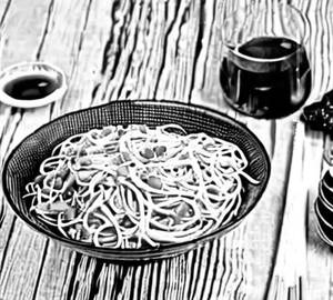 Burnt Garlic Noodles [Prawns]