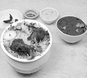 Spicy chicken dum biryani