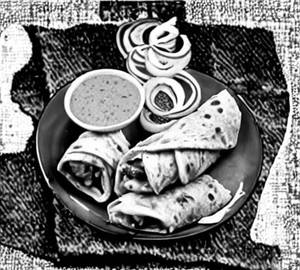 Chicken tikka egg roll