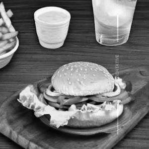Mushroom Cheese Chicken Burger