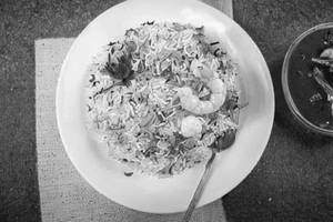 Prawn biryani