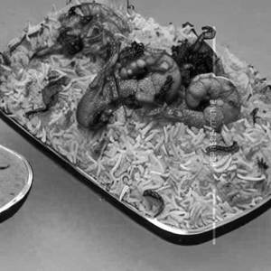 Andhra Prawns Roast Biryani