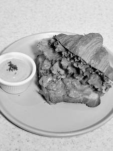 Makhani Chicken Croissant Sandwich