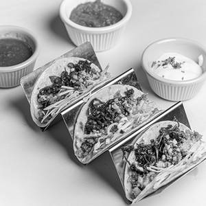 Cheesy Soy Mince Cabbage Taco