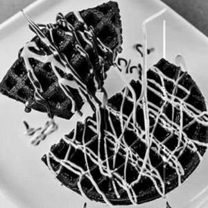 Fudgy Brownie bubble waffle  