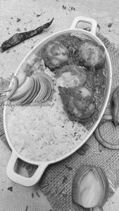 Bagara Rice+Egg Masala Curry (Serves One)
