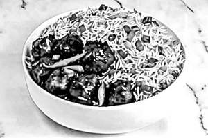 Veg manchurian fried rice