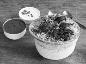Mashroom biryani
