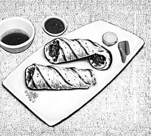 Pudina chaap roll