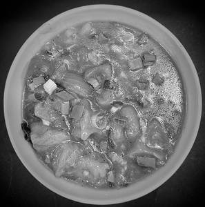 Chicken + Exotic Veg In White Garlic Sauce(gravy)