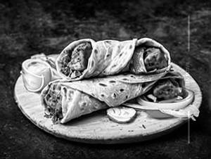 Chicken tikka roll
