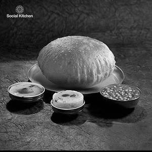CLASSIC Dinner Combo- Chole Bhature+bonda Soup+kesari Sweet