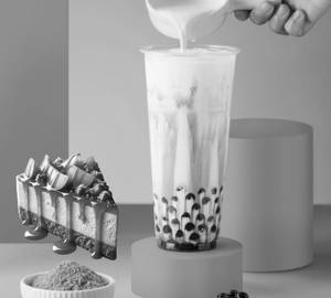 Caramel cheesecake bubble tea