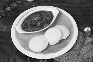 Idly 3psc With Attu Thala Curry