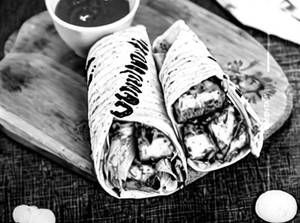 Paneer shawarma roll