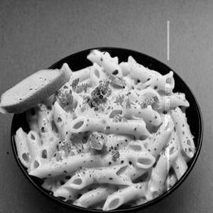 Fusilli Carbonara  Cheese Sauce