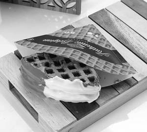 Dark And White Chocolate Waffle
