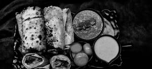 Afghani Chaap Roll With Gravy