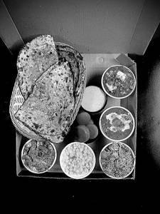 Aloo Naan Or Aloo Paratha Thali