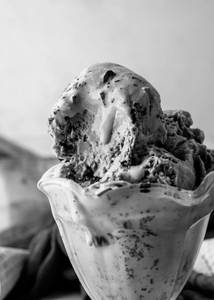 Cold coffee with ice cream