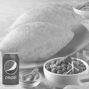 Chole Bhature With Pepsi Can