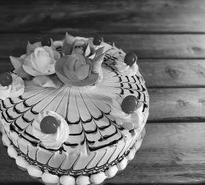 Butterscotch Flower Cake