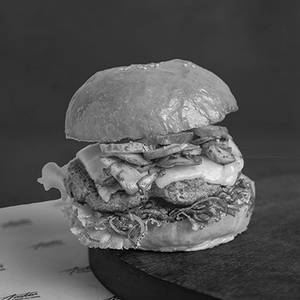 Swiss Cheese Melt Burger