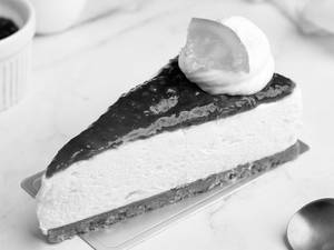 Eggless Chilled Raspberry Orange Cheesecake (slice) Dessert