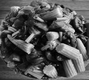 Baby Corn Mushroom Chilly