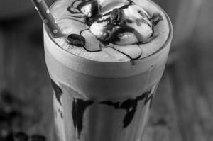 Cold coffee with ice cream