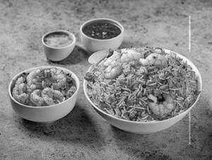 Prawns Triple Fried Rice 