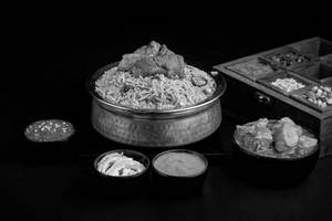 Boneless Mutton Biryani + Chicken Chukka