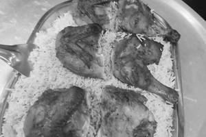 Al faham chicken mandi full [4 pcs] al faham + tomato sauce + mayonnaise