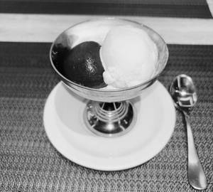 Gulab Jamun with vanilla ice cream