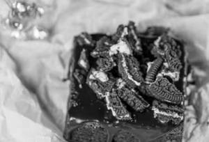 Oreo topped brownie