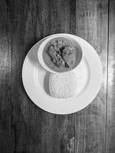 White Rice + Erachi (mutton) Curry