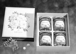 Luxury Floral Blue 4jar Box