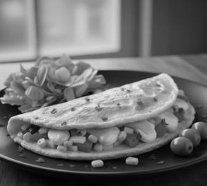 Mozerellla Cheese Omelette Salad