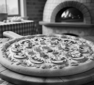 Mushroom&paneer&corn pizza