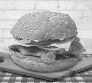 Cheese Schezwan Masala Omelette Burger