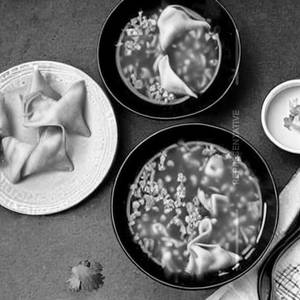 Chicken Wonton Spanish Soup