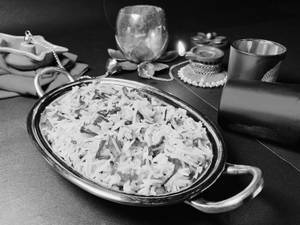 Onion Pulao (served With Kheera Raita)