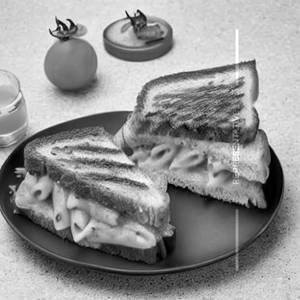 Tomato Cream Pasta & Vegetable Cheese Grilled Sandwich                                                                               