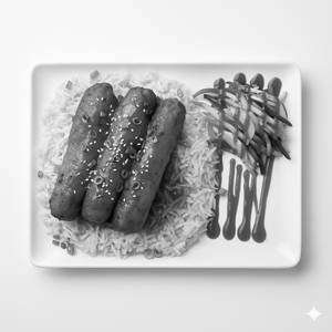 Indo-korean Chicken Kebab Rice (3 Pcs)