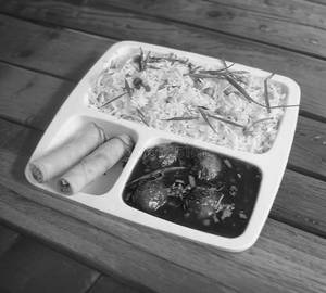 Fried Rice, Spring Roll & Manchurian
