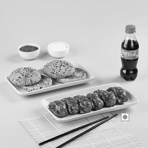 Veg Pan Fried Momo In Sweet Chilly Sauce 6P+Bun Toast 2P+ 1 Coke 250ML