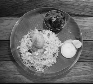 Pulao rice with gutti vankaya