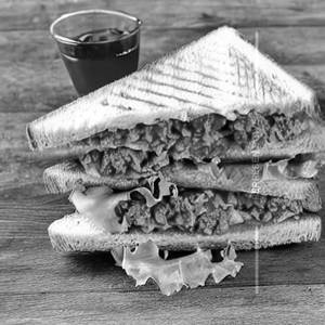 Egg chicken keema  sandwich