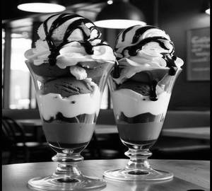 Cold coffee with ice cream