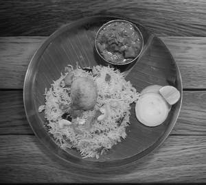 Pulao rice with paneer curry